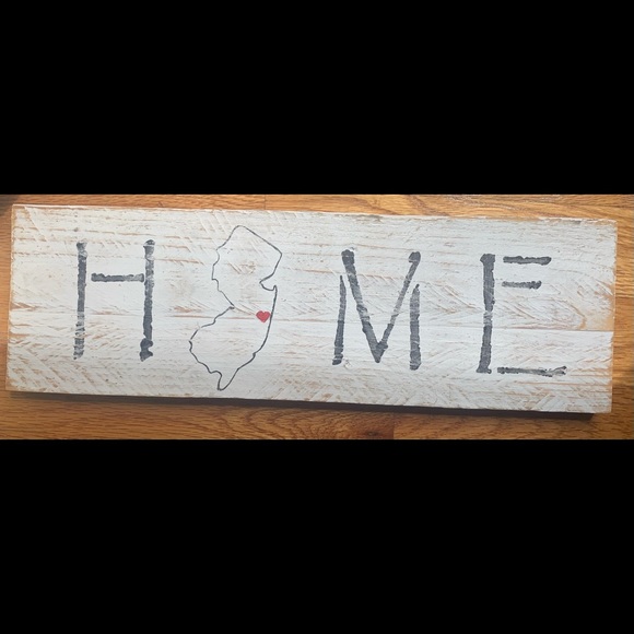 Wall Decor Wooden New Jersey Home Sign Poshmark